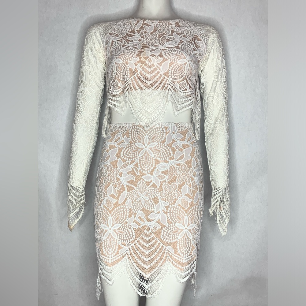 For Love and Lemons Guava crop top and Skirt